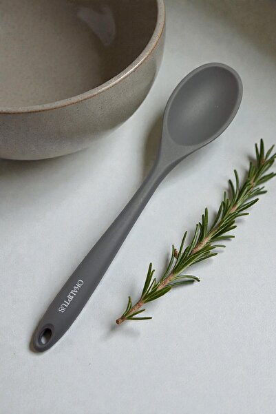 Manosta 28 cm Hard Tip Silicone Spoon. Heat-Resistant, Fireproof and Non-Stick. Durable Food Serving Spoon