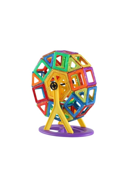 Doris 3D construction set with 72 educational magnetic pieces for children Magnetic Tiles Multicolor,Magn