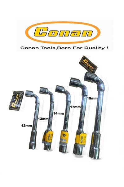 CONAN 5-Piece L Wrench Set (12,13,14,17,19 mm) – Forged Carbon Steel