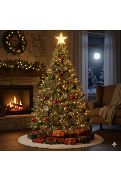 Kikajoy 180cm İthal Üretim Lüks Çam Ağacı 1157 Dal