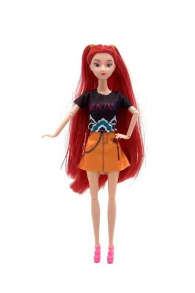 OEM Zoey Doll 30 cm – Long Red Hair, Articulated Doll, Urban Fashion Outfit, Toy for Little Girls