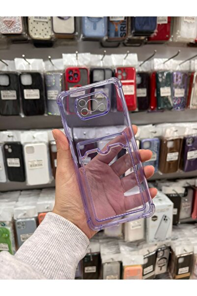 TECNOTREND Xiaomi Poco X3 / X3 Pro Uyumlu Şeffaf Renkli Kartlıklı Kılıf