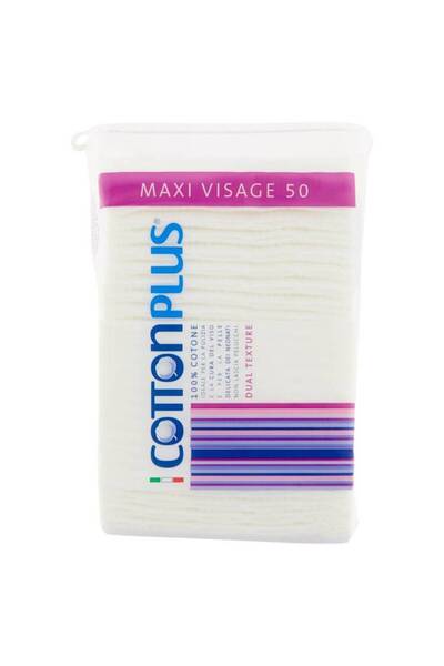 Cotton Plus وسادات قطنية تجميلية مسبقة القطع من Visage، 50 قطعة (إيطالية)