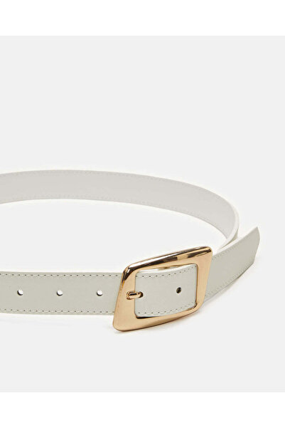 REDTAG حزام نسائي أبيض بإبزيم