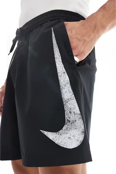 Nike Dri-Fit Training Swoosh Graphic 7 Inch Men's Black Sports Shorts