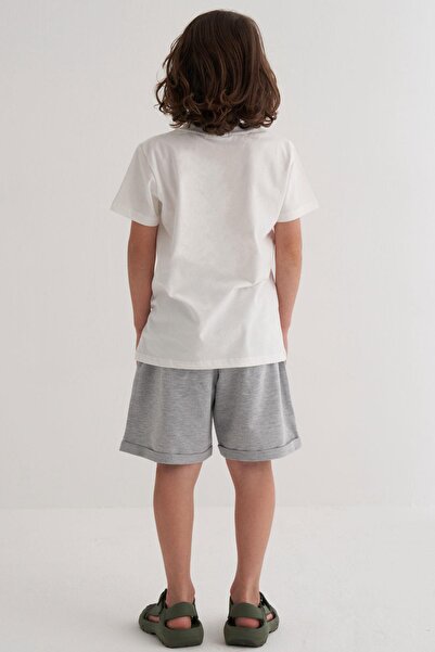 Breeze Boy's Shorts Set Skateboard King 8-14 Years Old, Ecru