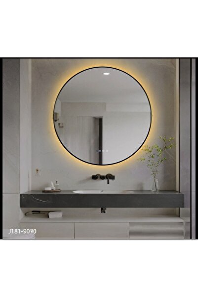 Smack LED Bathroom Mirror, 60 cm, Cold, Warm and Neutral Light, Defog Function, Touch System, Black