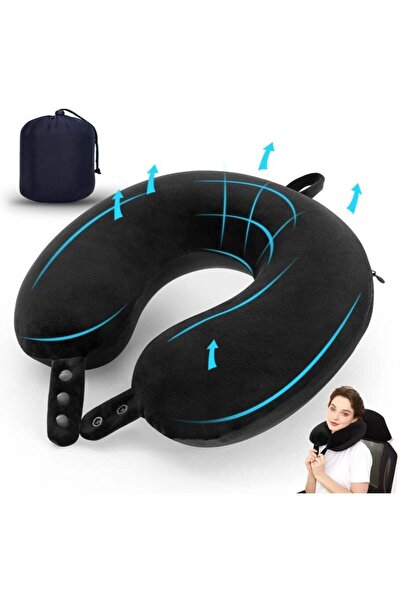 Generic Travel Neck Pillow - Memory Foam Airplane Pillow for Head Support
