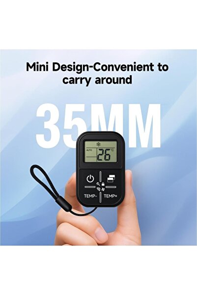 Generic Mini Portable Universal Air Conditioner Remote Control with LED Display - 5000-in-1