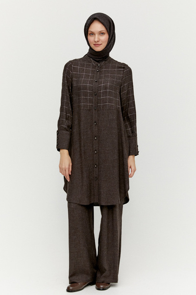 Setrms Kare Desenli Rahat Kesim İkili Takım