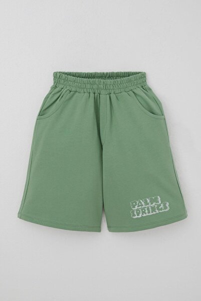 Breeze Boy's Shorts Set Holiday Themed Palm Tree Printed 5-9 Years, White