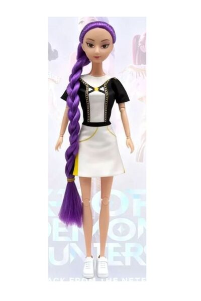 OEM Păpușă Rumy 30 cm – Păr Mov Împletit, Articulată, Rochie Modernă, Jucărie...