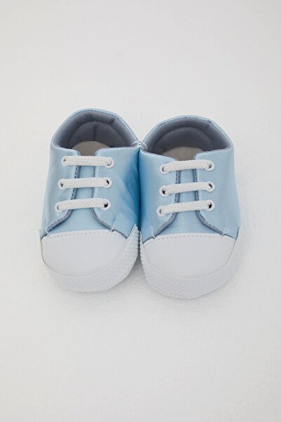 Bebiccino Baby Boy Booties Shoes Basic Size 18-19, Light Blue
