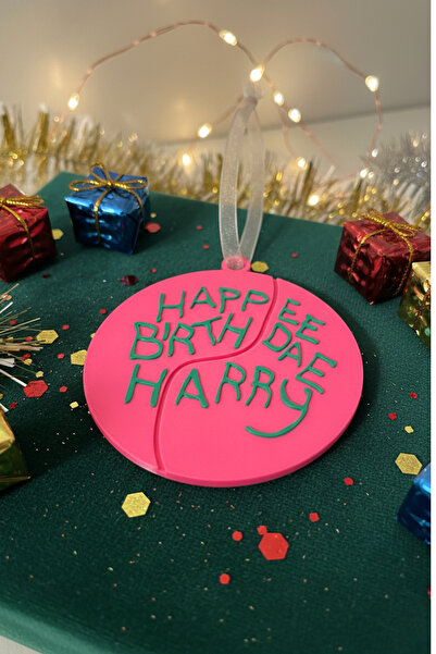 Cosmic Star Harry Potter Hagrid Birthday Cake Themed Christmas Tree Ornament | Happee Birthdae Harry Written Decoration
