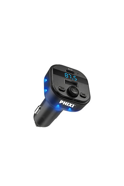 Phixi FM15 Araç FM Transmitter – Bluetooth 5.3 + PD & USB-A Hızlı Şarj