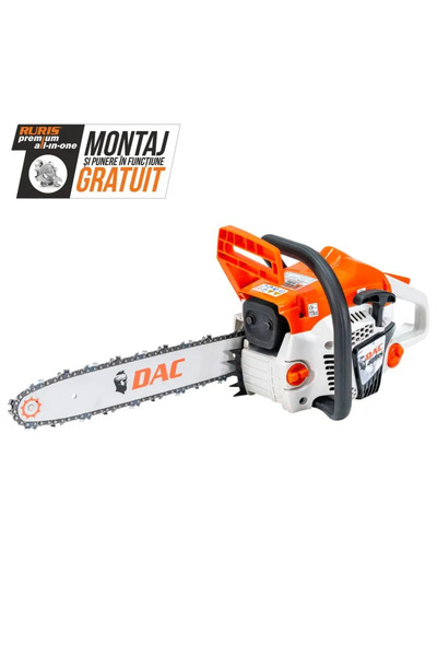 RURIS Drujbă pe benzină DAC 401RS, 2,5 CP, motor TEZ 2T, 36,3 cmc, lamă de 350 mm, pornire ușoară, aprindere electronică