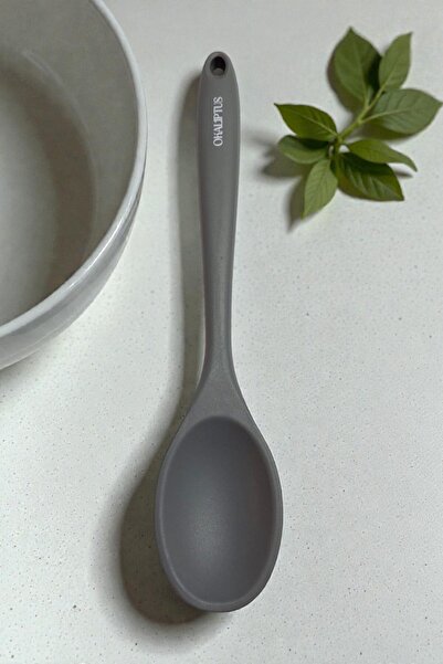 Manosta 28 cm Hard Tip Silicone Spoon. Heat-Resistant, Fireproof and Non-Stick. Durable Food Serving Spoon