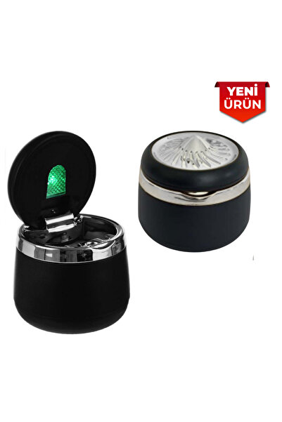 SMX Lüx Portatif Seramik Oto Küllük, Işıklı Kapaklı Gümüş BR2944644