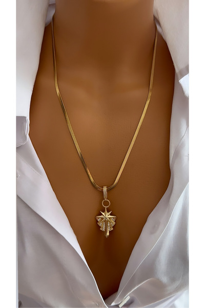 Nevaa Still Çelik çoklu charm kolye hediye kolye trend kolye