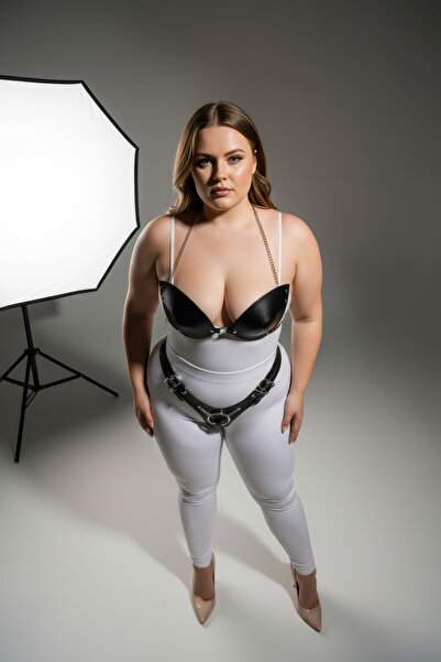 Angels Passion Σετ εσώρουχα σε μαύρο χρώμα μεγέθους Battal