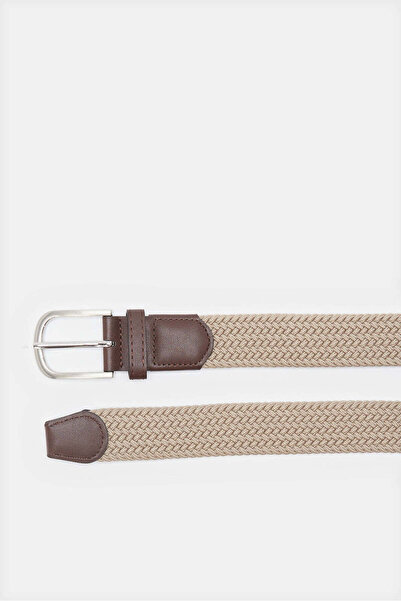REDTAG Men Beige Elastic Belt