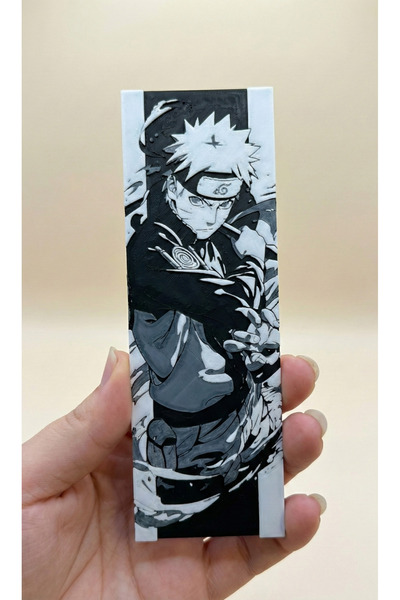 Anka Atolye علامة كتاب بتصميم أنمي ناروتو - علامة كتاب ثلاثية الأبعاد بتصميم أنمي / هدية تذكارية