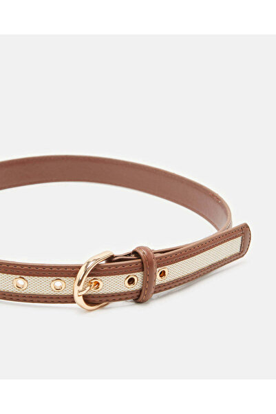 REDTAG Women Brown And Beige Textured Belt