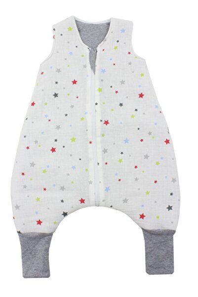 PRICHINDEL Sleeping bag with filling, colorful star muslin, with feet