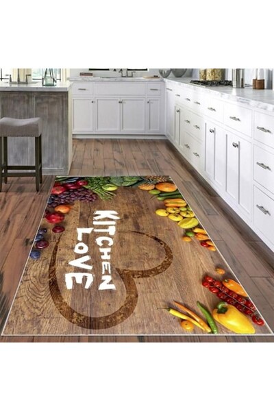 Sanlux Non-slip kitchen rug 80x150 cm, vegetable pattern