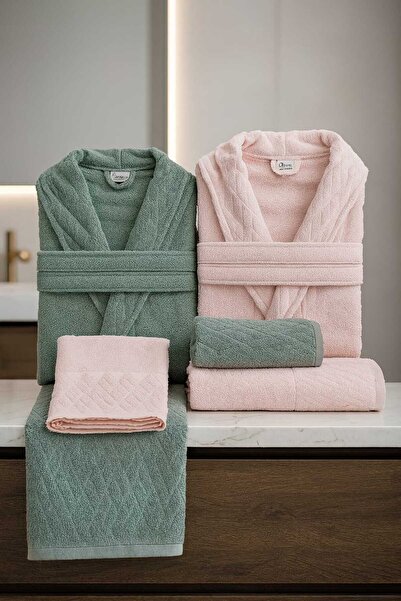 TİTANEV طقم بورنو LUNA مكون من 10 قطع - بورنو - منشفة رأس - منشفة حمام