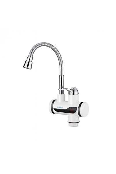 Zilan Z-Inox ZLN 5480 Electric Faucet 3000 W, White/Stainless Steel, LED Display, Instant Heating