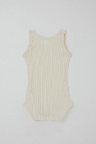 Breeze Baby Girl Snapback Undershirt Bodysuit Jacquard 9 Months-3 Years, Ecru