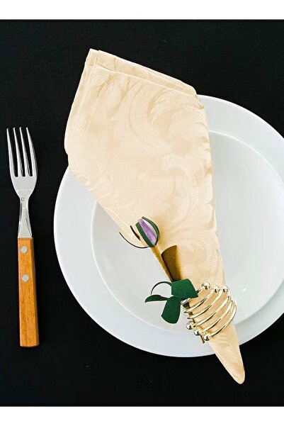 Generic 12Pcs Cloth Napkins 48x 48cm Cloth Dinner Wedding Napkin Damask Jacquard Cloth Napkins