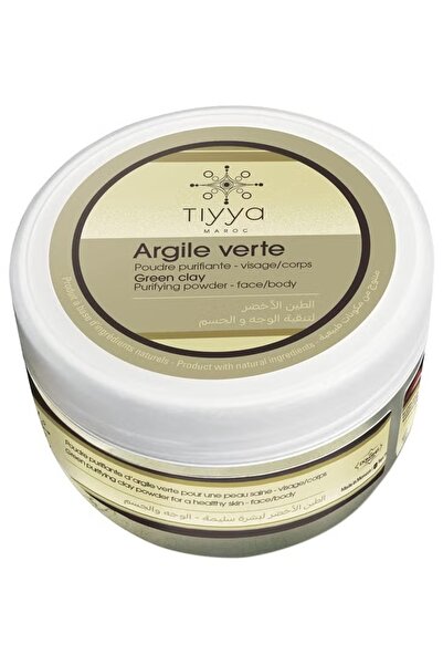 TIYYA Moroccan Green Clay – 100% Natural Mineral Clay Powder for Face & Body Masks, Deep Cleansing