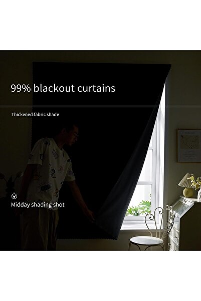 NALACAL Blackout Curtains, Portable Self-Adhesive, Thermal Insulated (1 Pc, 47×79) -