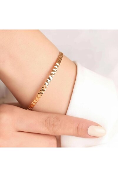 20Gr Elmas Desenli Çöp Bilezik Beden 54- 56-58-60-62-64-66-68-70 Işçiliksiz Yatırımlık 22 Ayar Altın