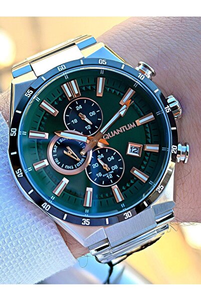 Quantum Men's Wristwatch Eq.370 with Steel Band Italian Bracelet 10 Atm Water Resistant 2 Years Warranty