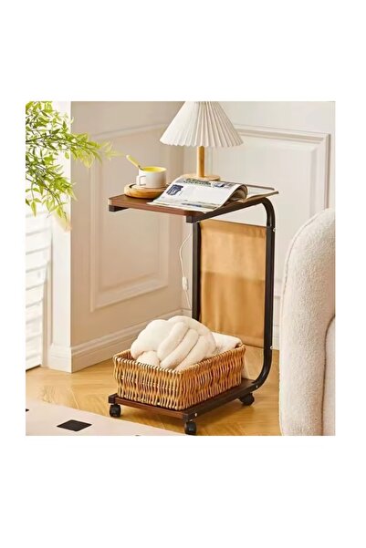 OEM Masă multifuncțională pe roți, pentru canapea sau pat, cu raft și buzunar...