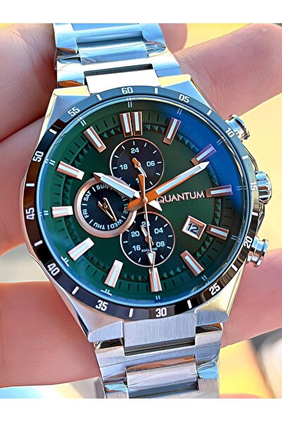 Quantum Men's Wristwatch Eq.370 with Steel Band Italian Bracelet 10 Atm Water Resistant 2 Years Warranty