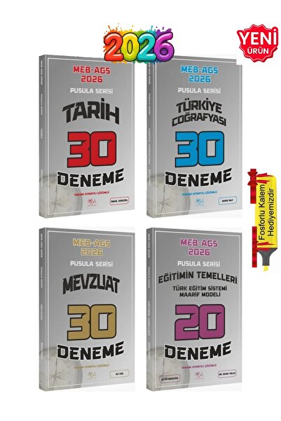 CBA Akademi 2026 - MEB-AGS Tüm Dersler Tamamı Çözümlü Deneme Seti