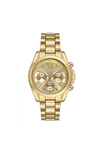 byhodi Elegant and Stylish Special Design Roman Numeral Detailed Metal Wrist Watch (gold)