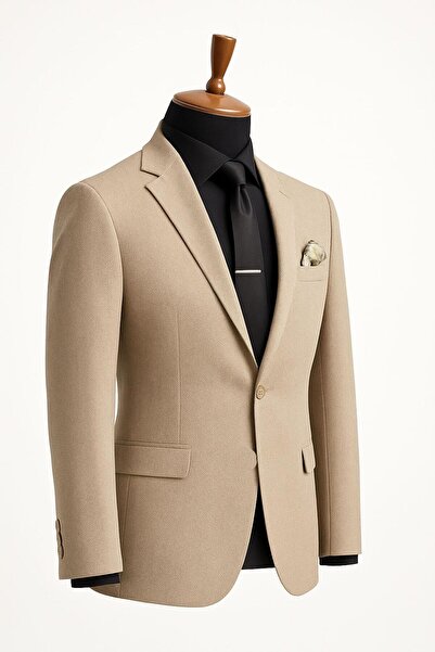 FABİO CASSANİ Men's italian cut single button blazer jacket classic and modern elegance