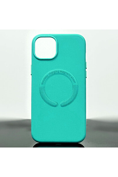 Apple Husa Kraft pentru iPhone 15, MagCase, -Leather, Turquoise