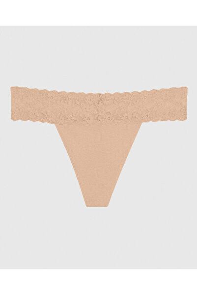 La senza سروال داخلي ثونغ مع حافة دانتيل