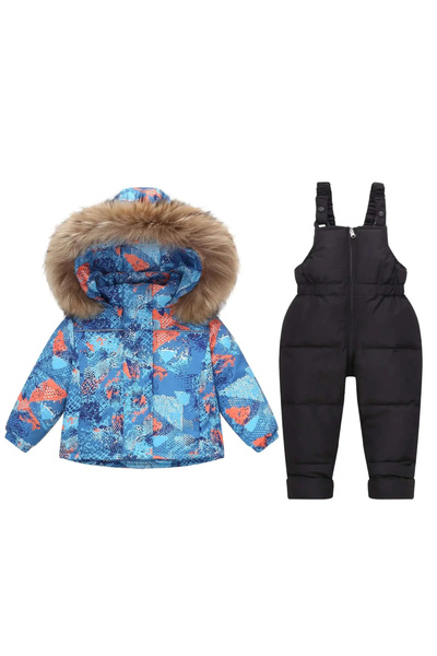 Sofia Concept Set Jachetă și Salopetă Fas pentru Copii, 100cm, Albastru/Negru