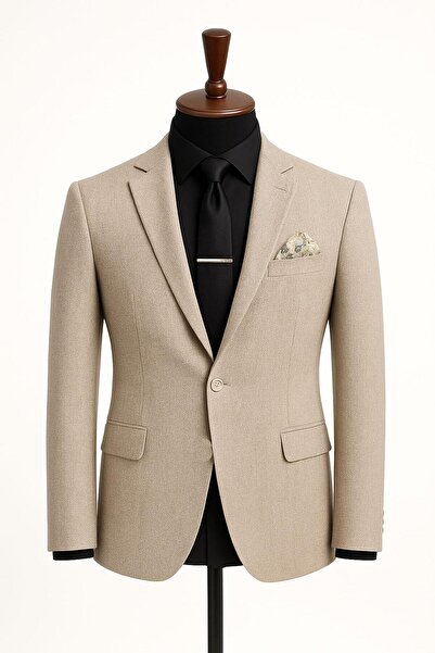 FABİO CASSANİ Men's italian cut single button blazer jacket classic and modern elegance