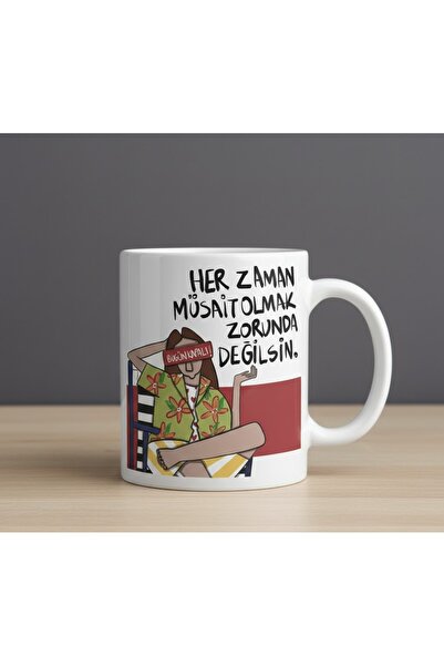 sartre art كوب من البورسلين بتصميم ممتع مع عبارة 'لا تتعين عليك دائماً أن تكو...