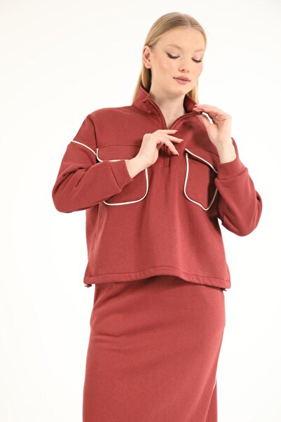 My City 5407 - Stylish Comfortable 3 Thread Fleece-Lined Women's Suit with Short Skirt