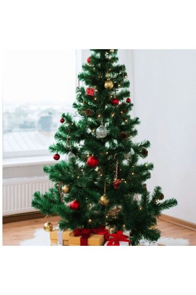 OEM Artificial Christmas Tree 1.80 m with LED and Ornaments – Appearance, Dense Branches, Metal Stand