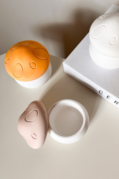 Bliss Beam Candle Decoration Mantar Kapaklı Dekoratif Saklama Takı Kutusu